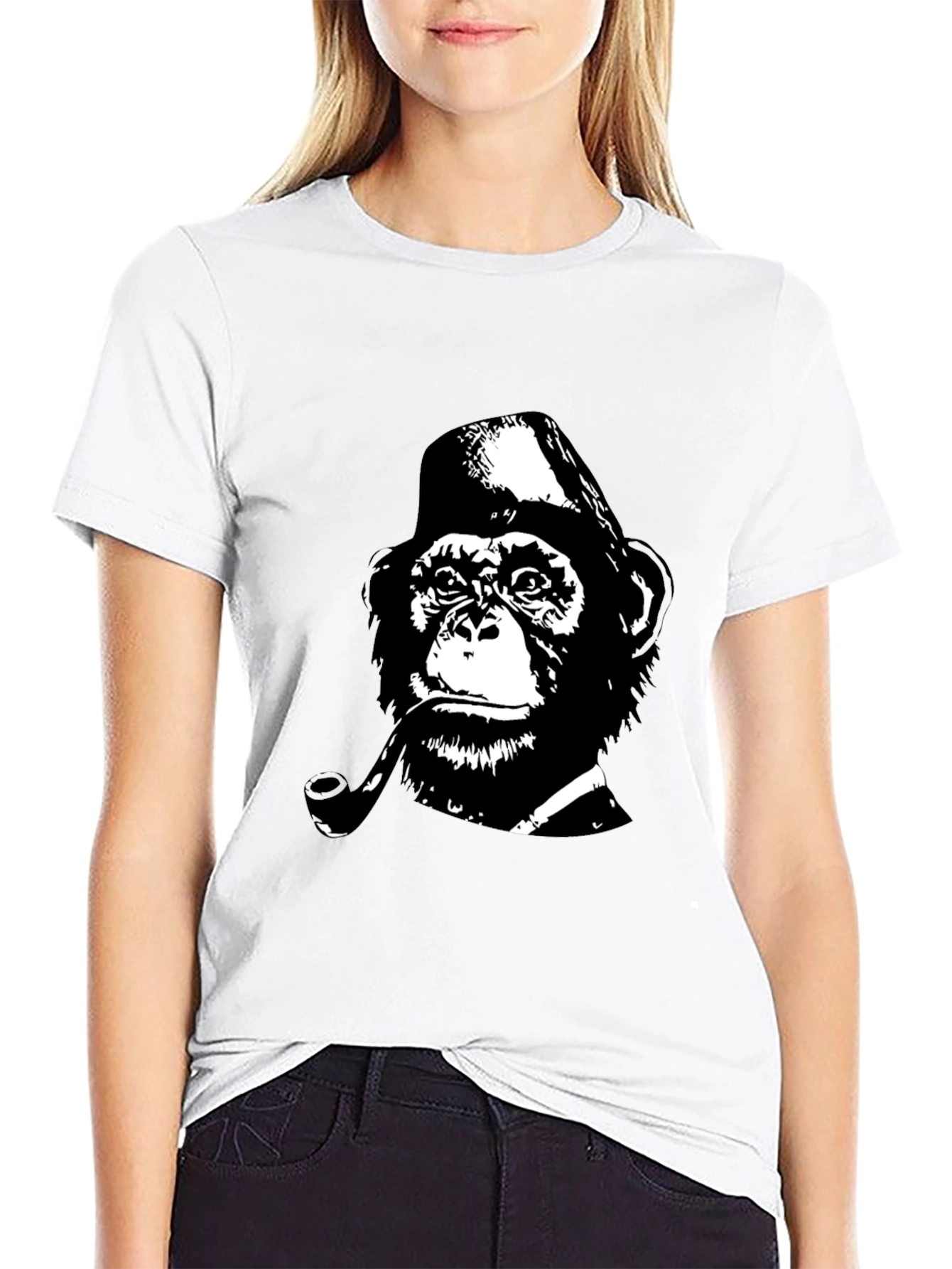 Monkey Detective T-Shirt - Black