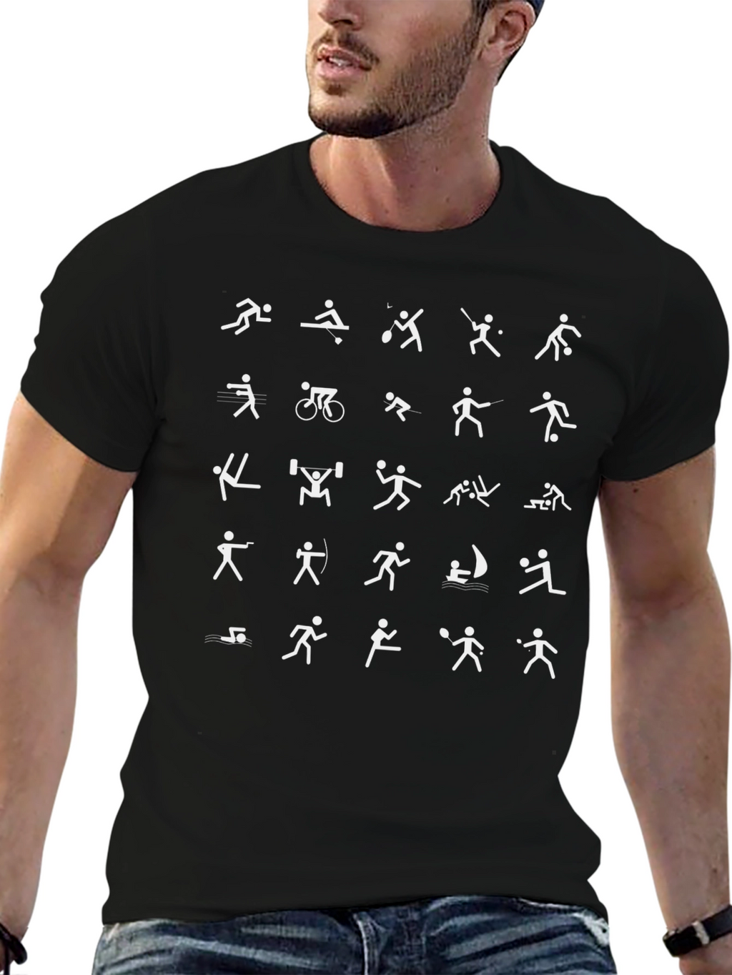 Sport Icons Graphic T-Shirt