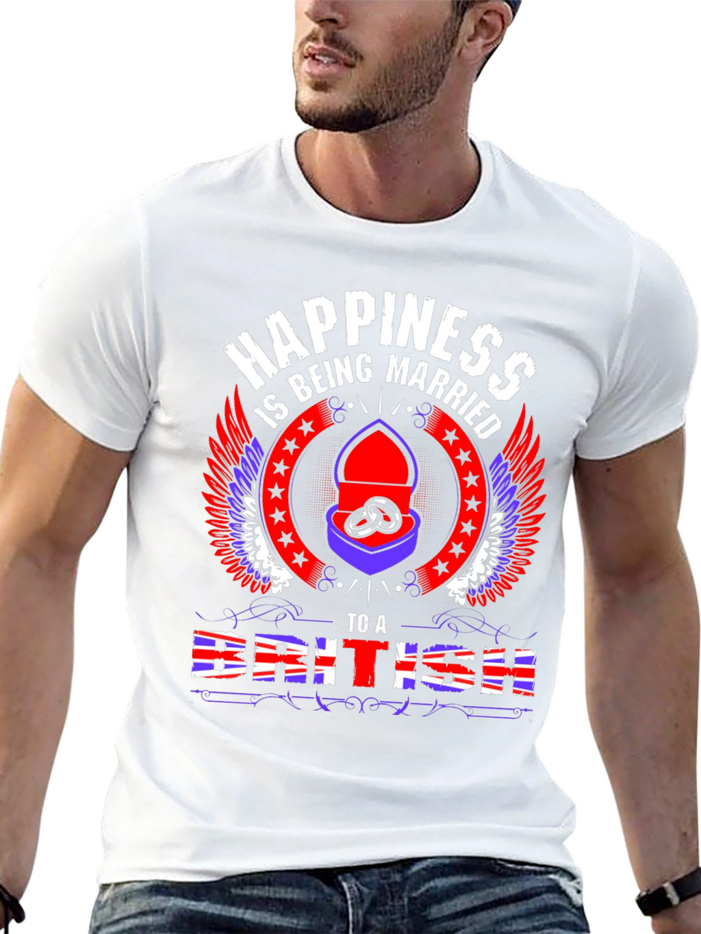 Happiness Being Married to a British T-Shirt