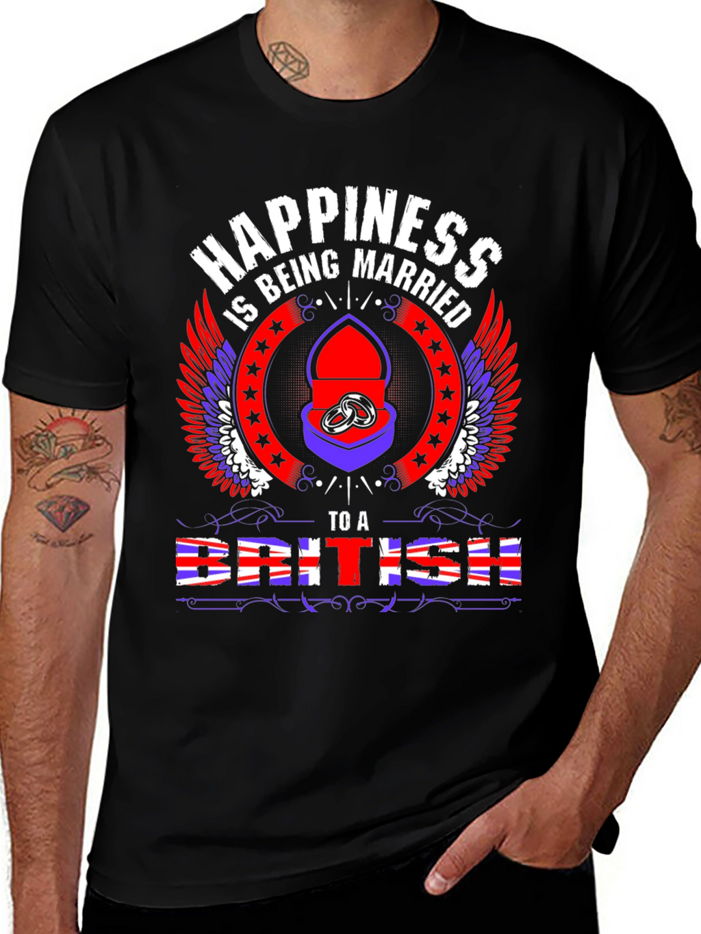 Happiness Being Married to a British T-Shirt
