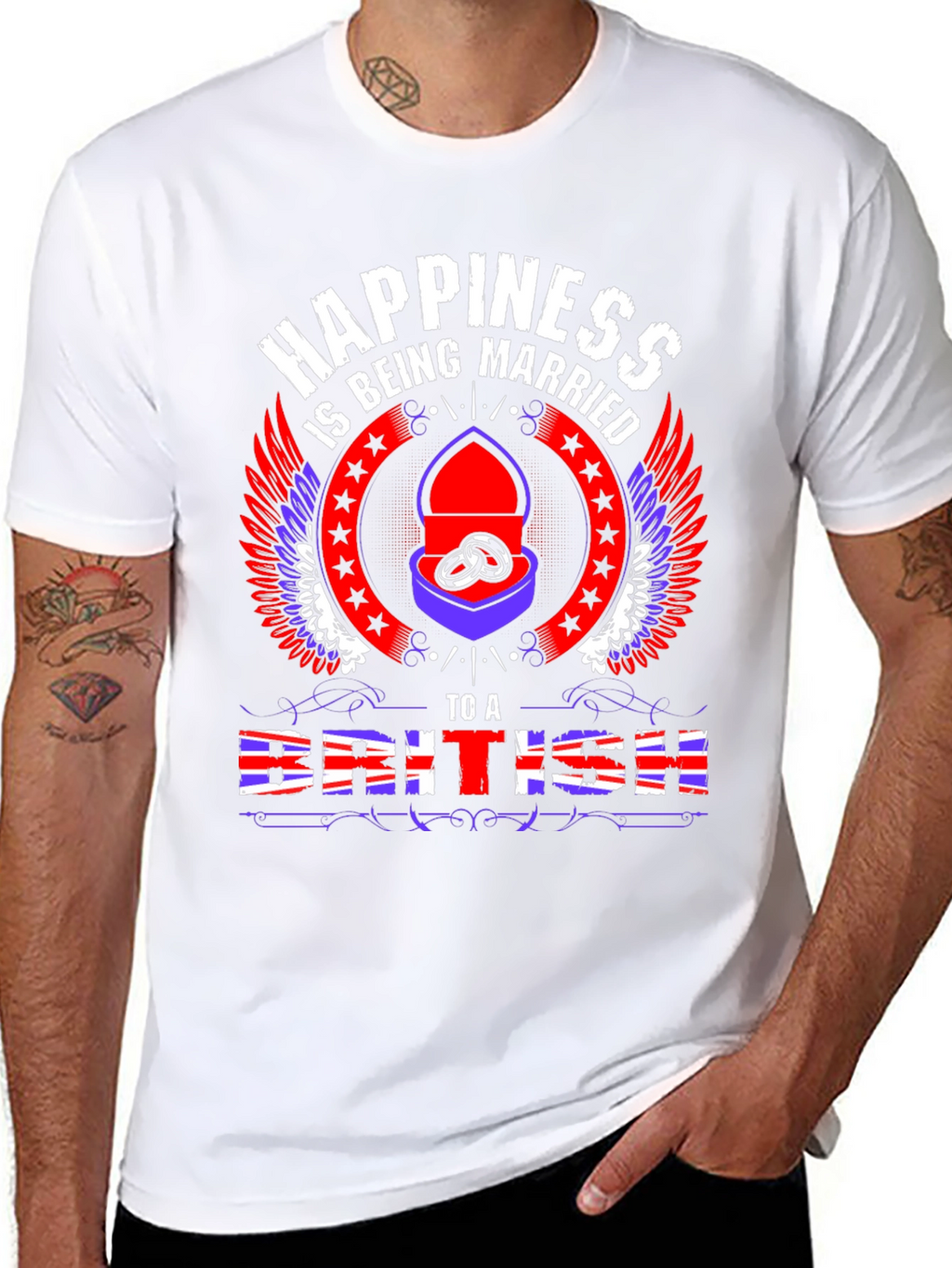 Happiness Being Married to a British T-Shirt