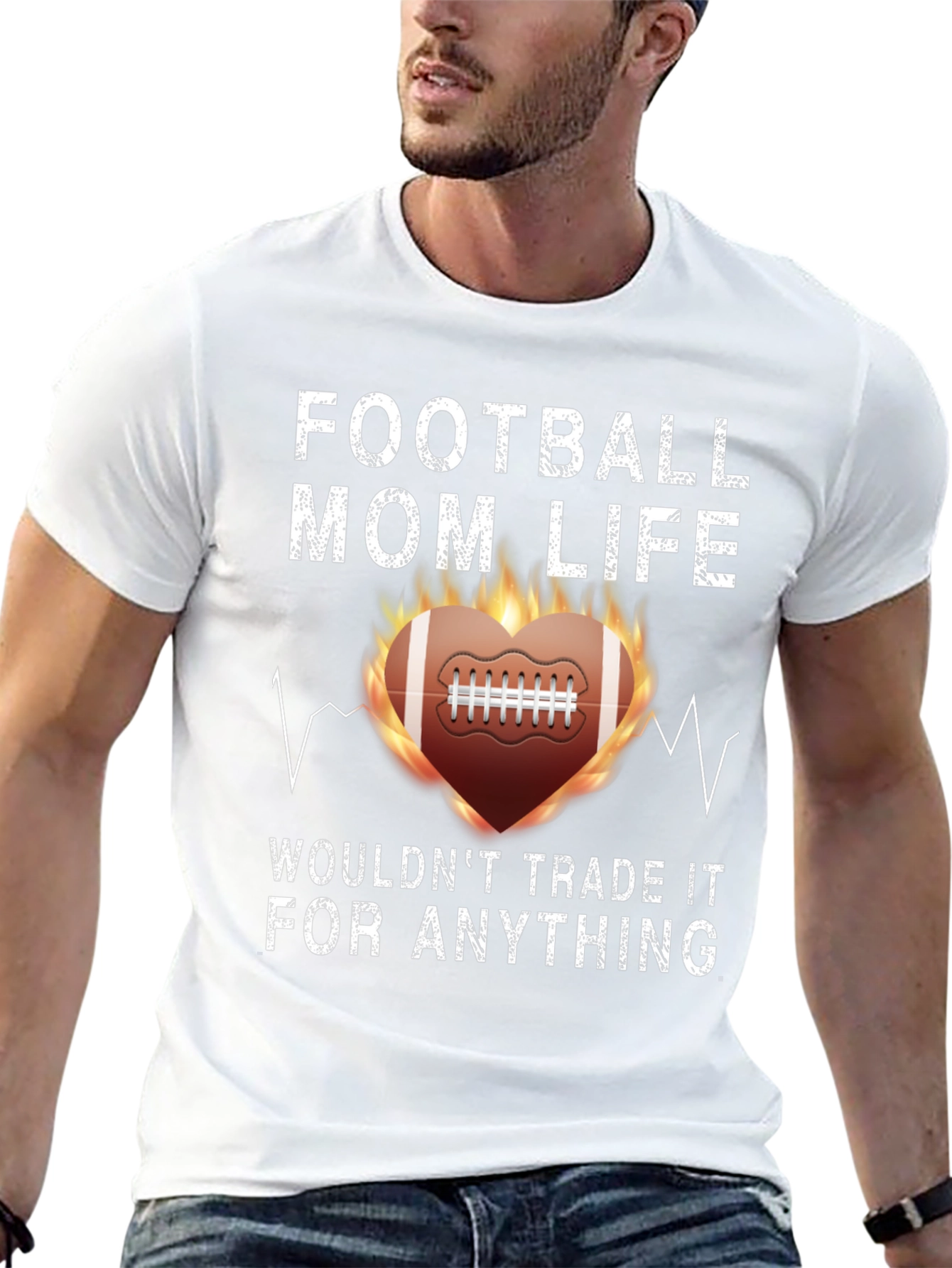 Football Mom Life Graphic T-Shirt