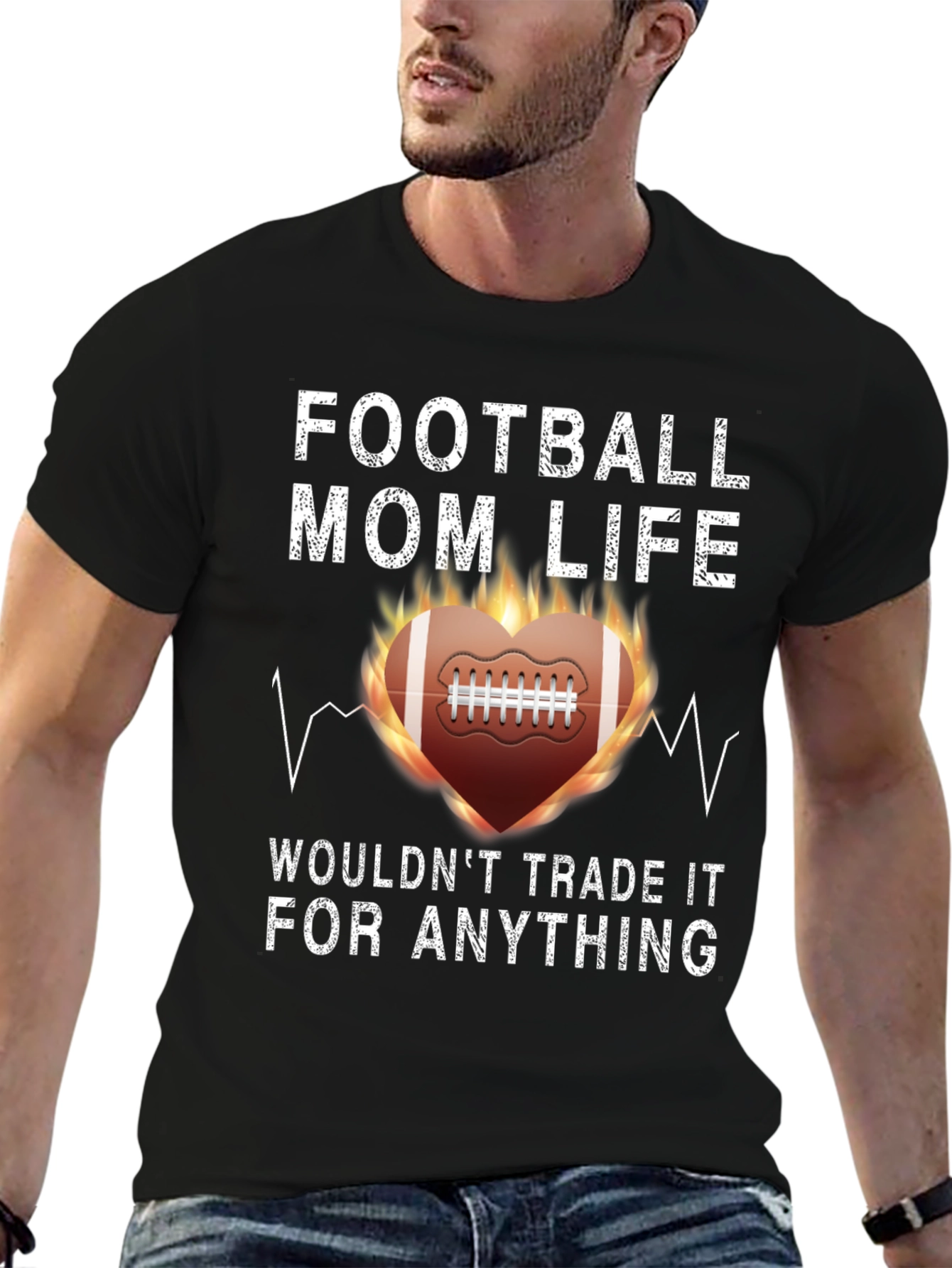 Football Mom Life Graphic T-Shirt