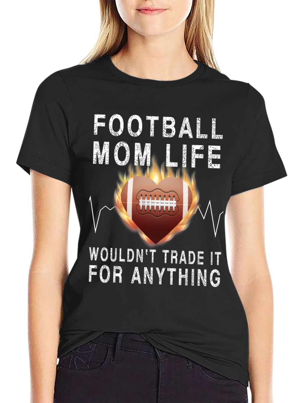 Football Mom Life Graphic T-Shirt