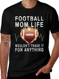 Football Mom Life Graphic T-Shirt