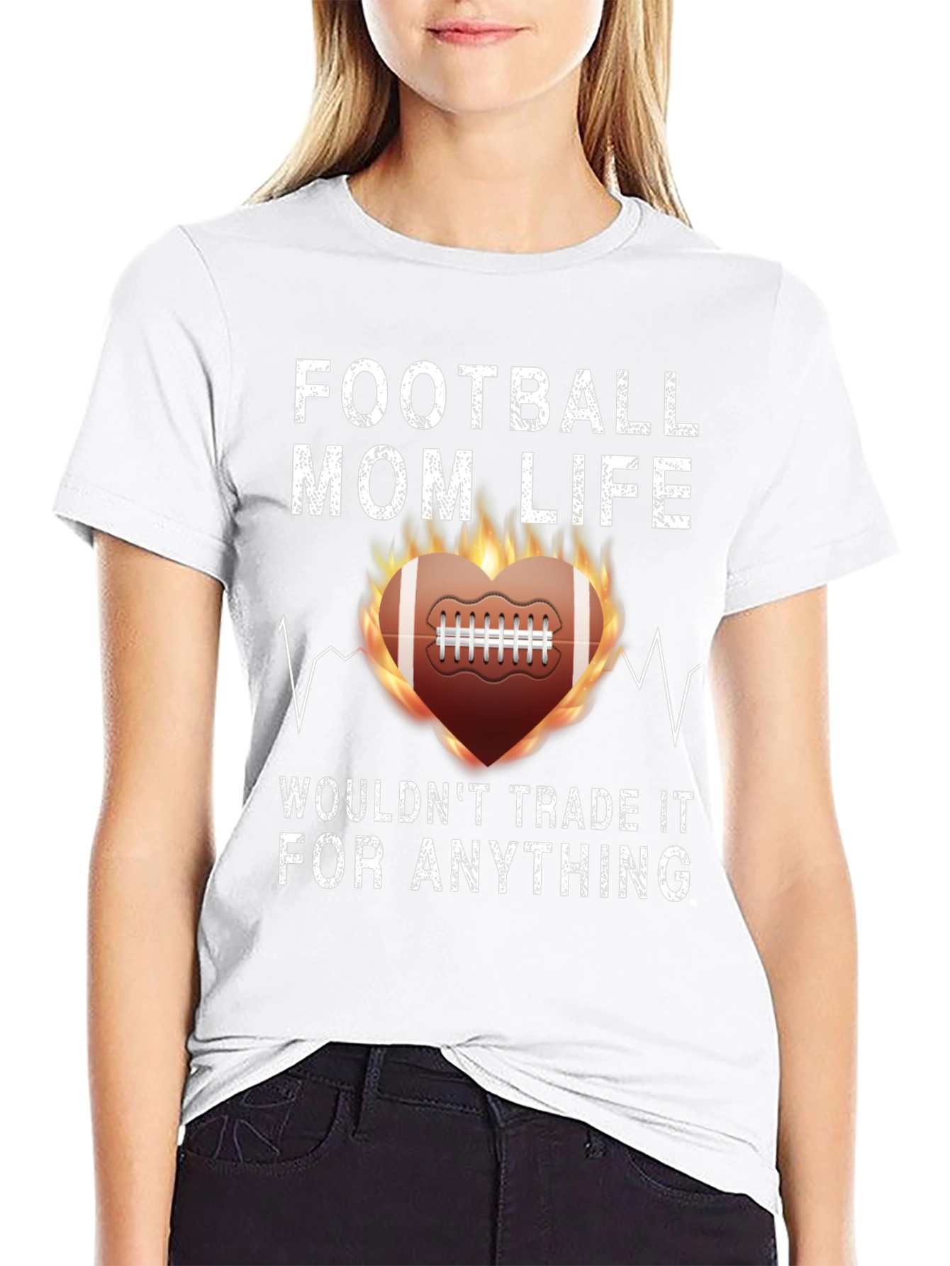 Football Mom Life Graphic T-Shirt
