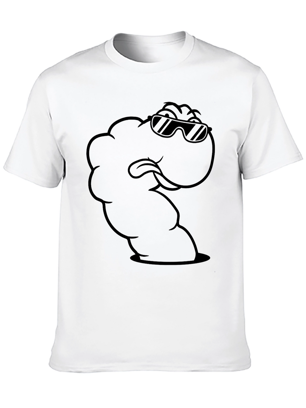 Cool Cartoon Worm Graphic T-Shirt