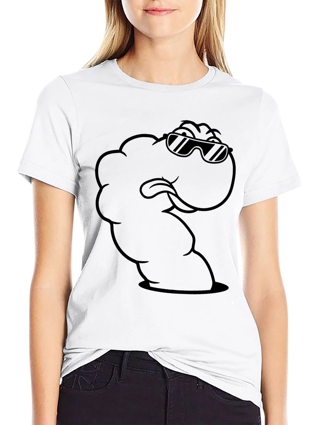 Cool Cartoon Worm Graphic T-Shirt