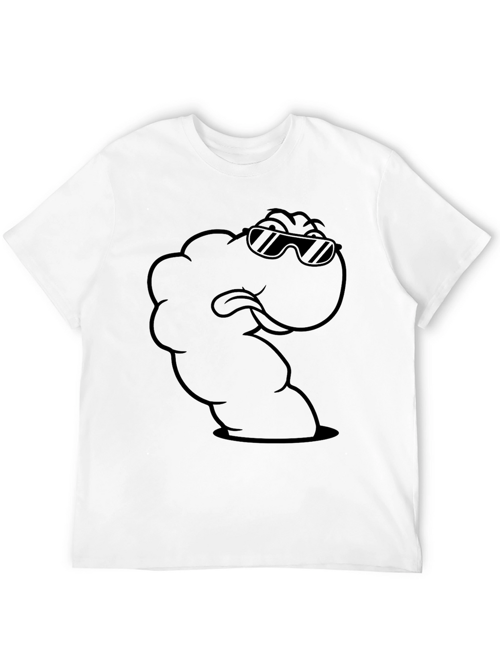 Cool Cartoon Worm Graphic T-Shirt
