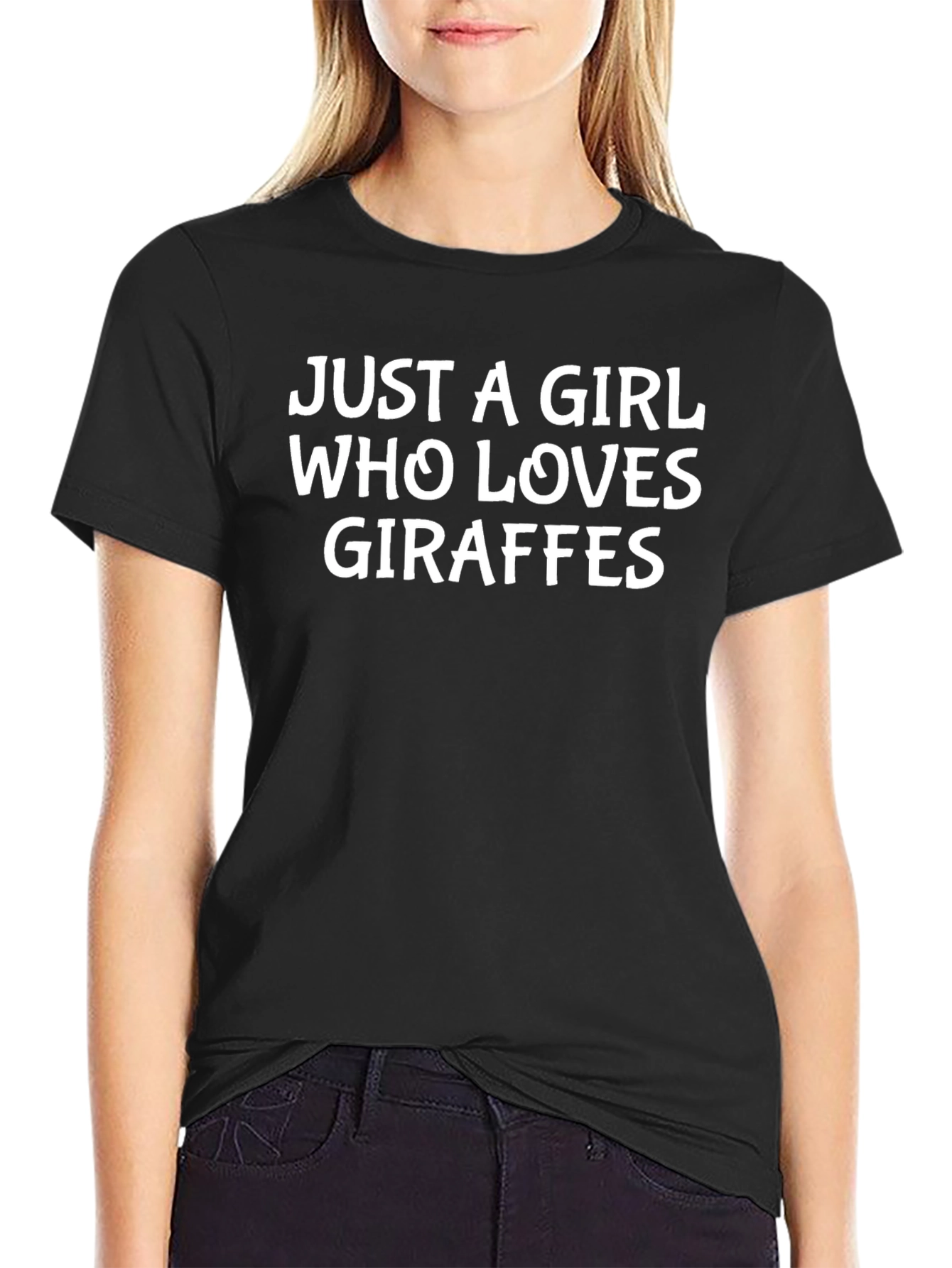 Giraffe Lovers T-Shirt - Just A Girl Who Loves Giraffes