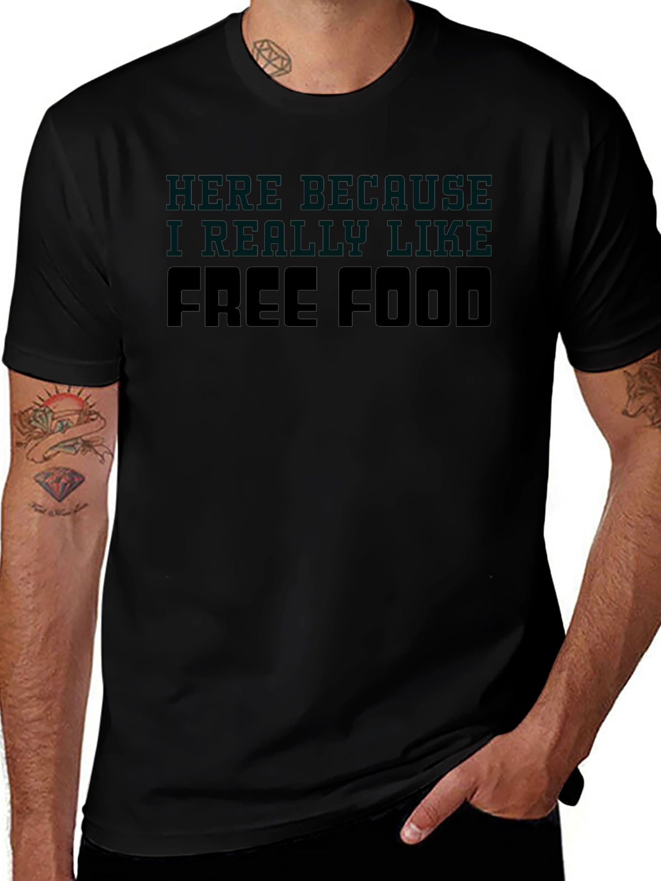 Free Food T-Shirt - Funny Slogan Tee