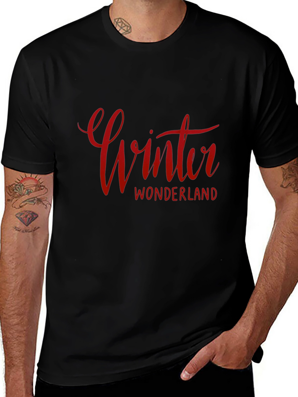 Winter Wonderland Graphic Tee - Black