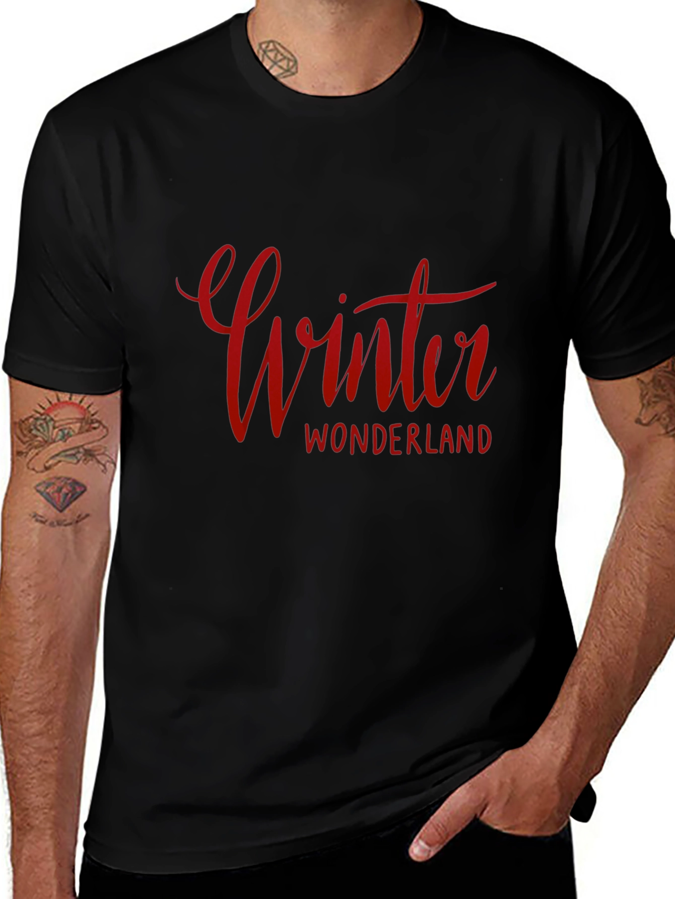 Winter Wonderland Graphic Tee - Black