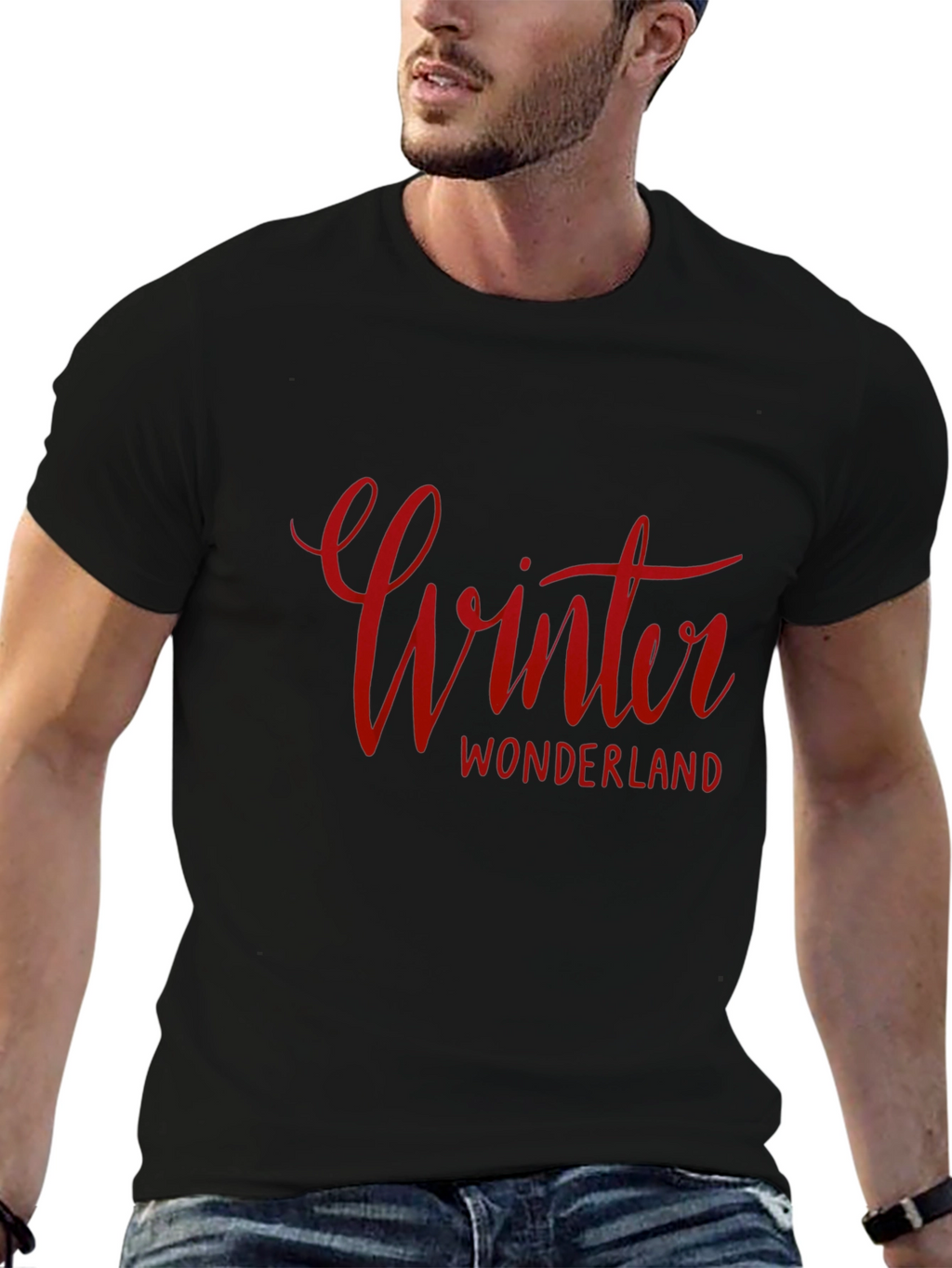 Winter Wonderland Graphic Tee - Black