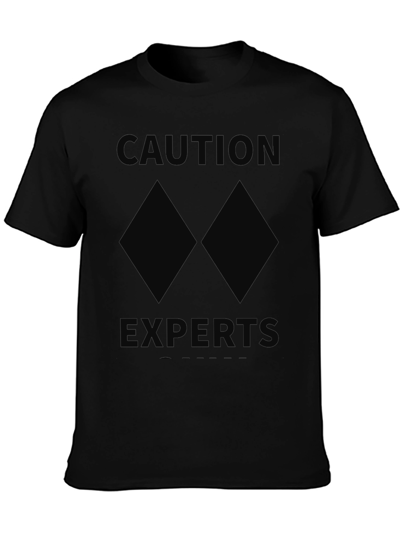 Caution Experts Double Black Diamond Skiing T-Shirt
