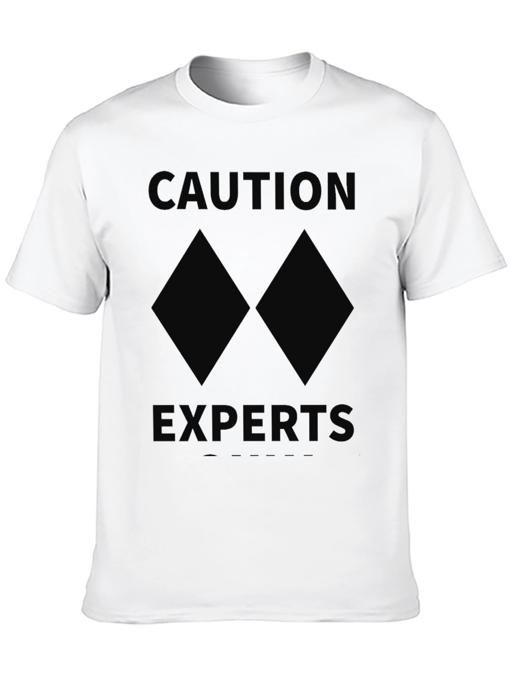 Caution Experts Double Black Diamond Skiing T-Shirt