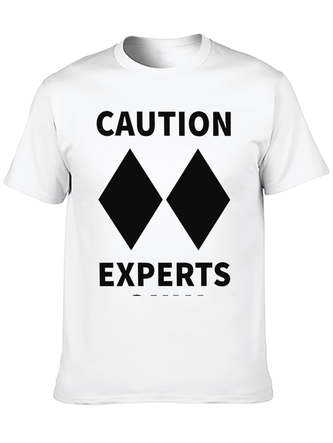Caution Experts Double Black Diamond Skiing T-Shirt