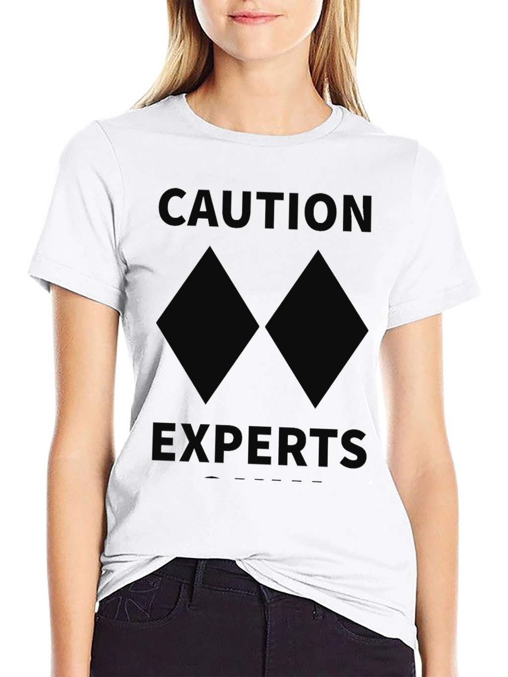 Caution Experts Double Black Diamond Skiing T-Shirt