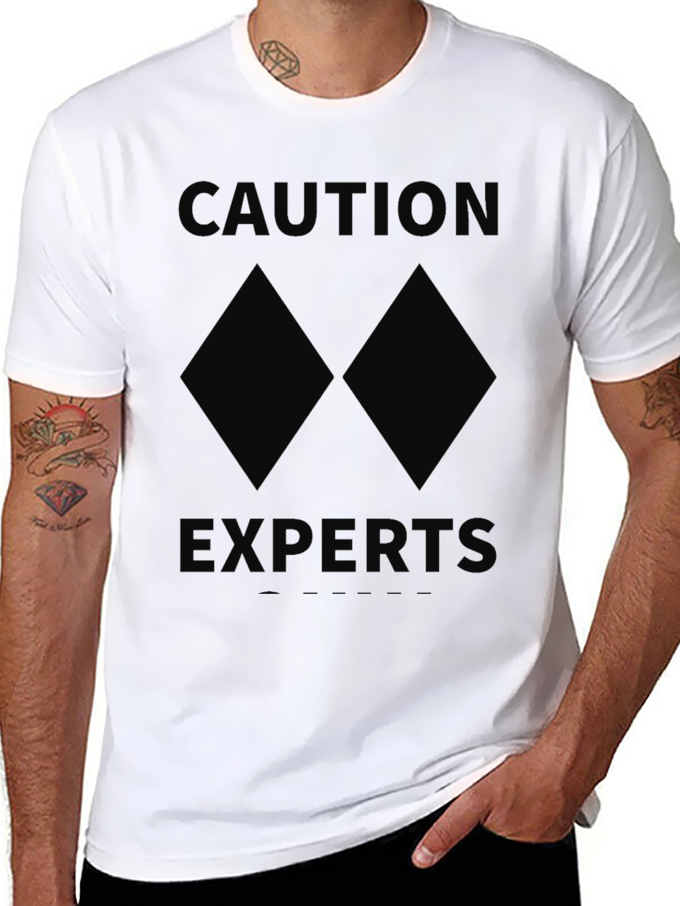 Caution Experts Double Black Diamond Skiing T-Shirt