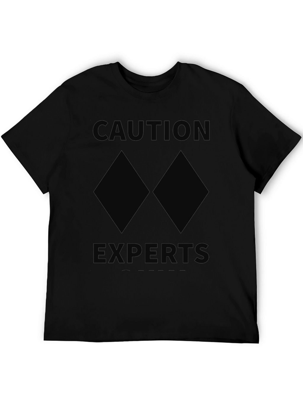 Caution Experts Double Black Diamond Skiing T-Shirt