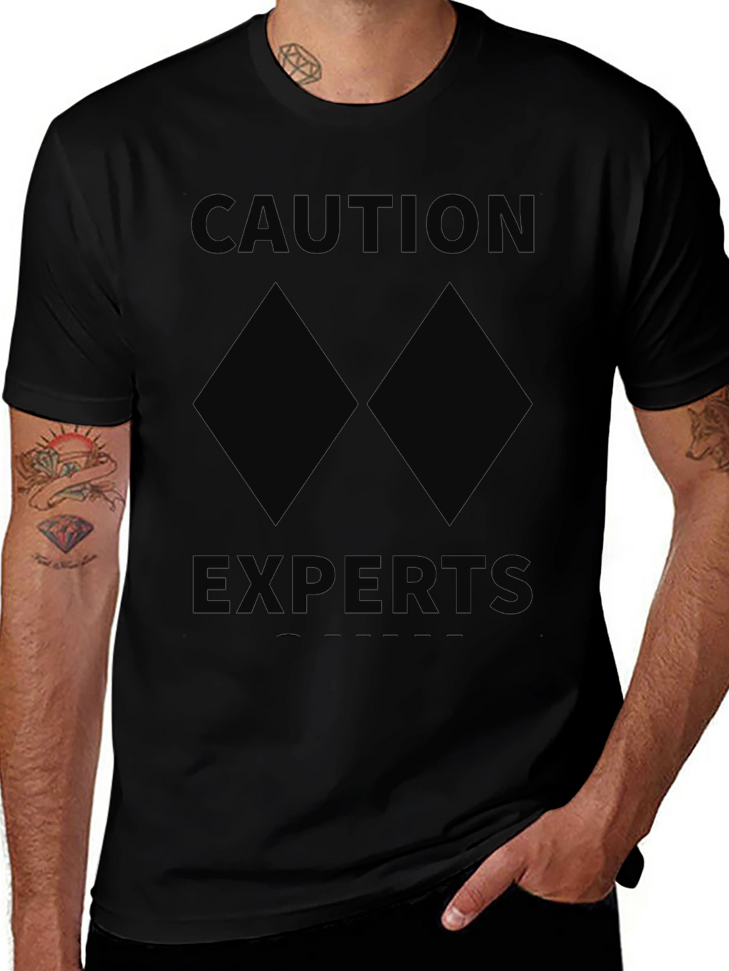 Caution Experts Double Black Diamond Skiing T-Shirt