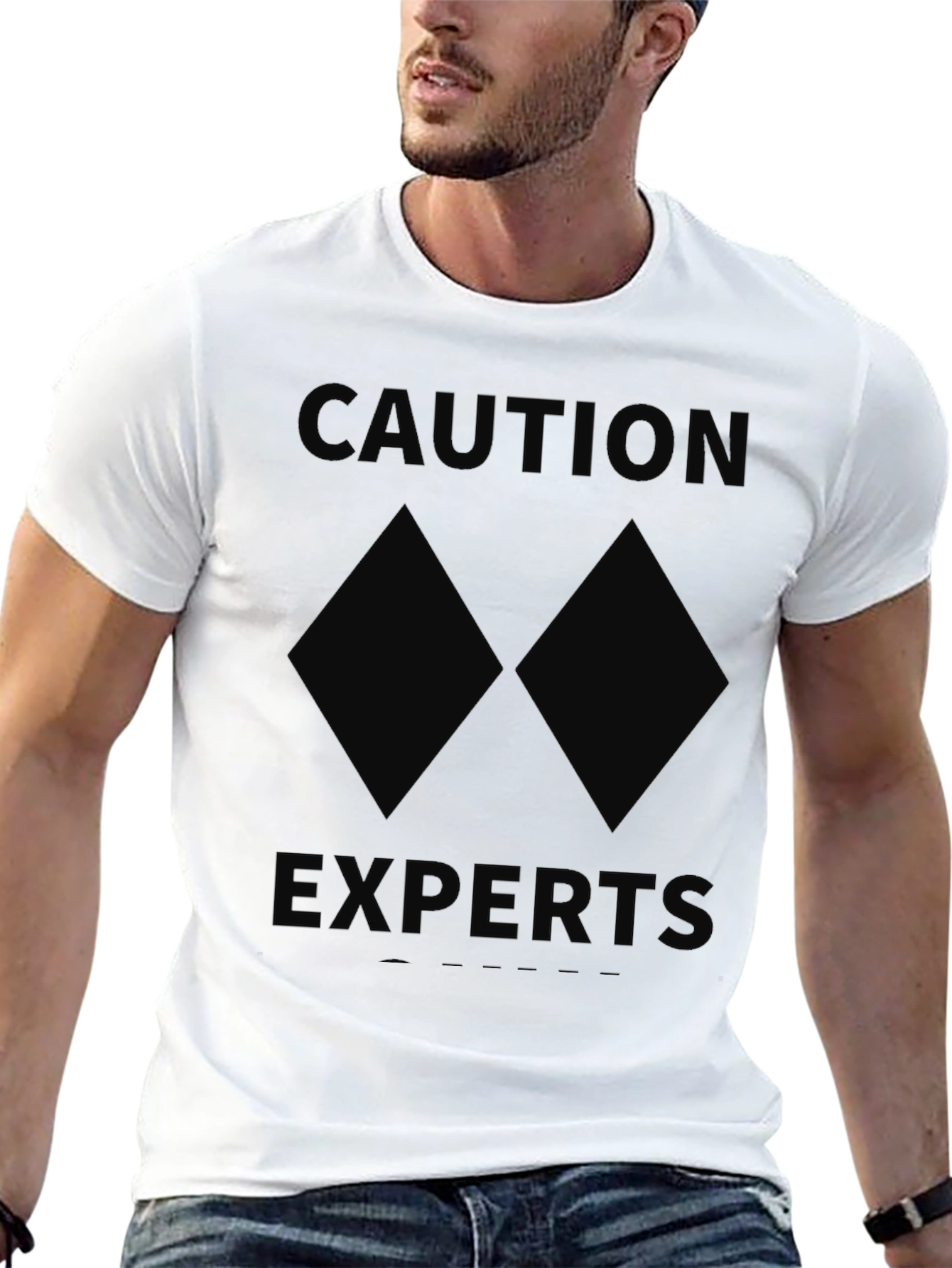 Caution Experts Double Black Diamond Skiing T-Shirt