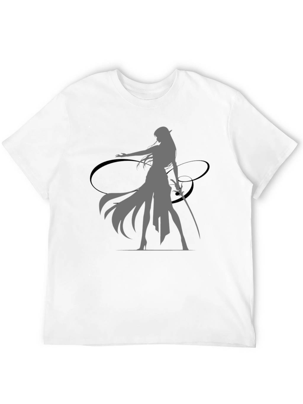 Fantasy Warrior Graphic Black T-Shirt