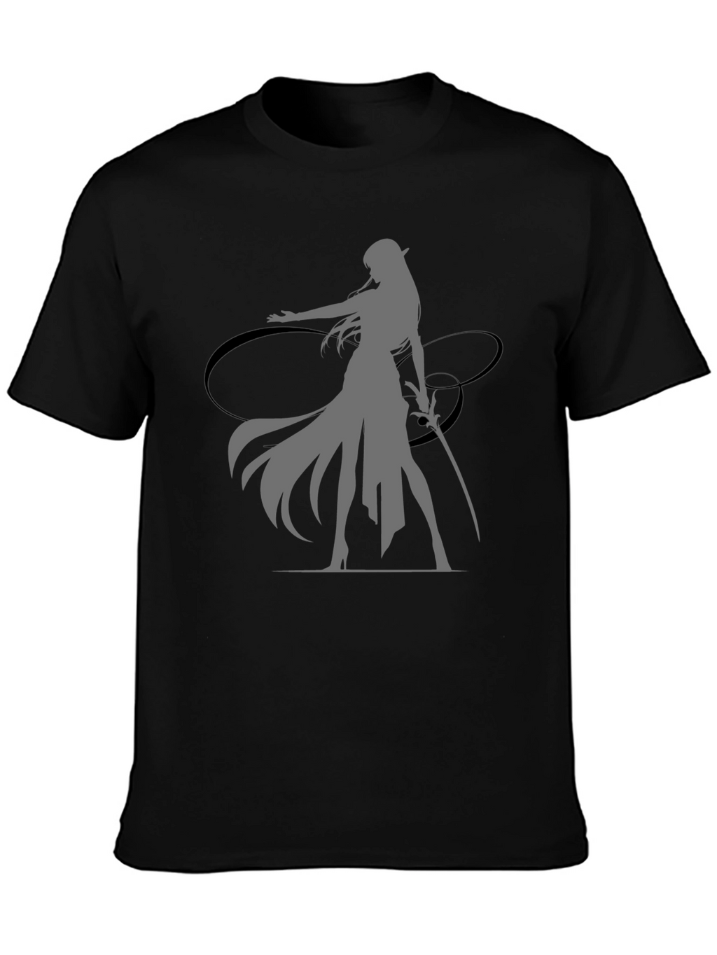 Fantasy Warrior Graphic Black T-Shirt