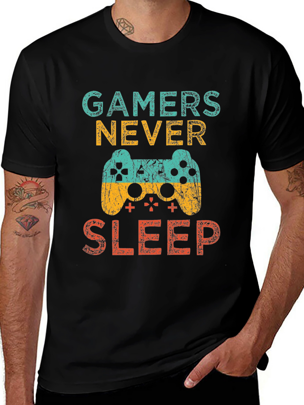 Gamers Never Sleep Graphic Tee