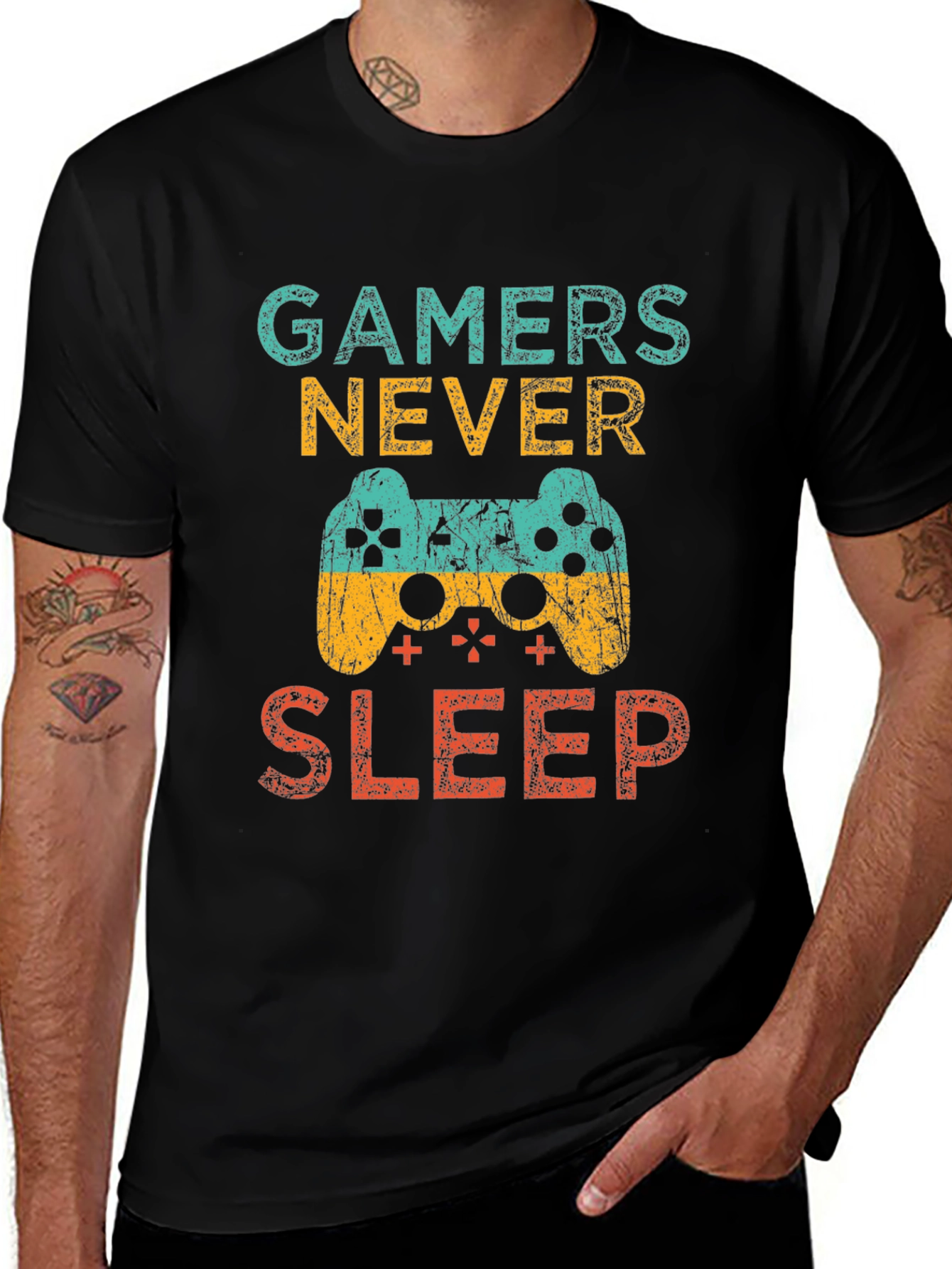 Gamers Never Sleep Graphic Tee