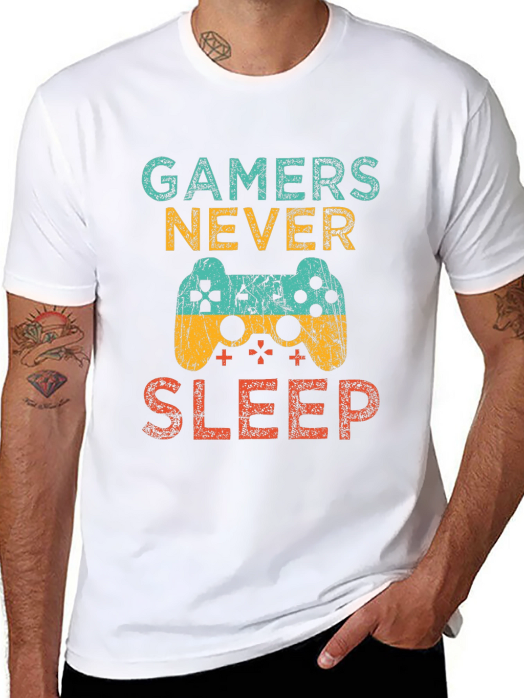 Gamers Never Sleep Graphic Tee