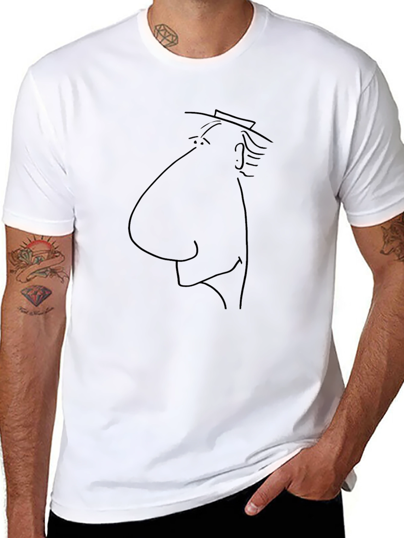 Sketchy Man T-Shirt - Bold Graphic Tee