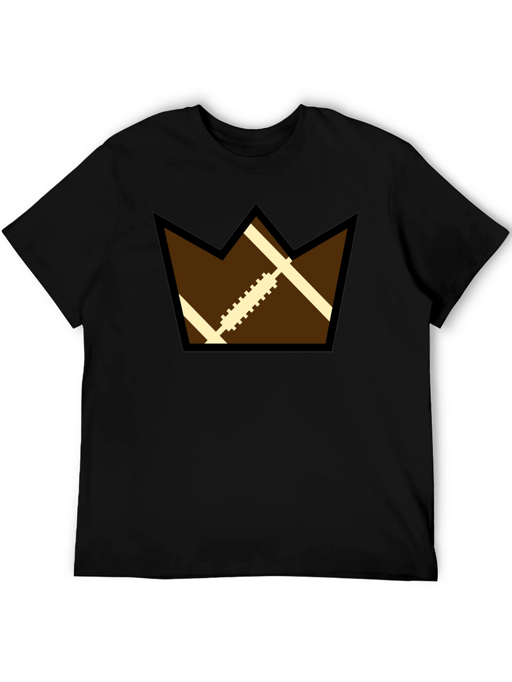 Football Crown Graphic Black T-Shirt
