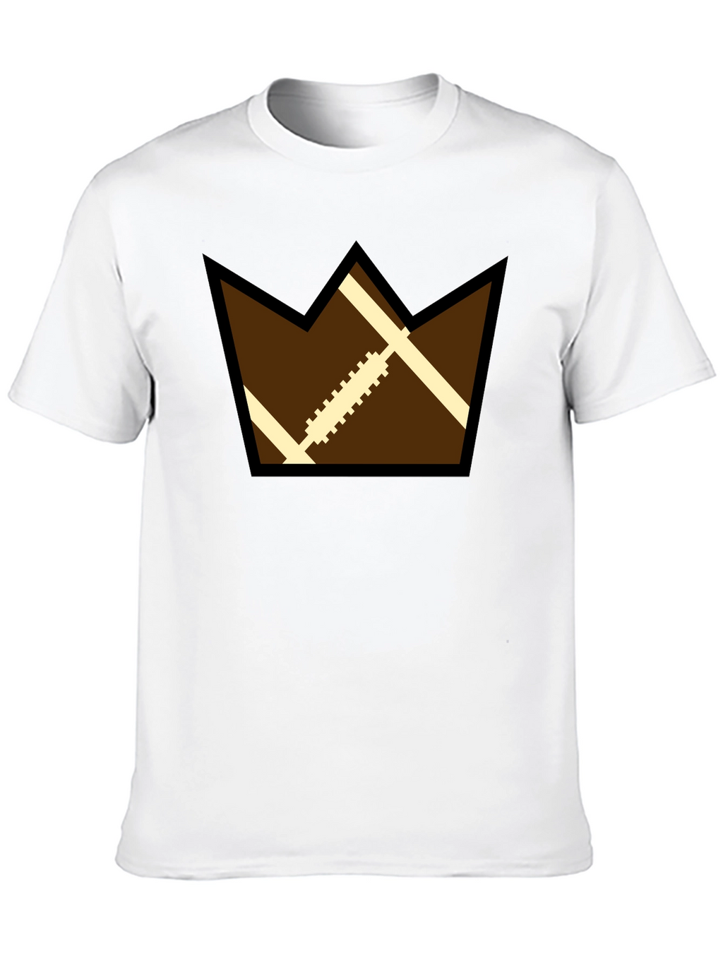 Football Crown Graphic Black T-Shirt