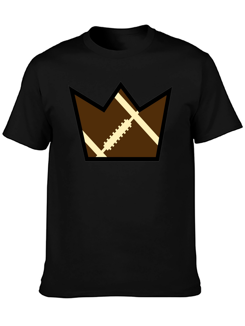 Football Crown Graphic Black T-Shirt