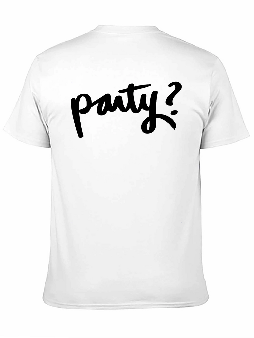 Party Question Mens Black T-Shirt