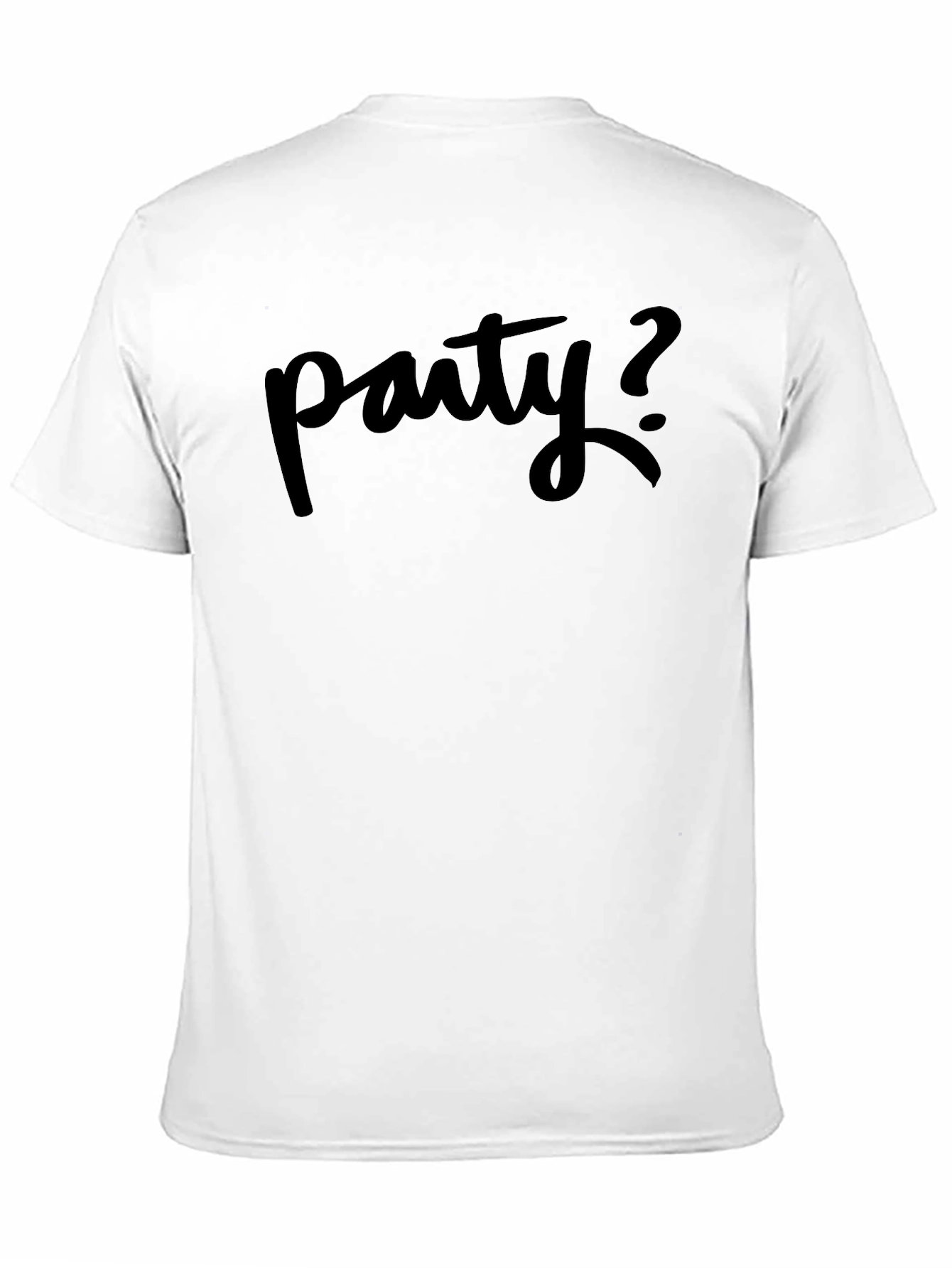 Party Question Mens Black T-Shirt