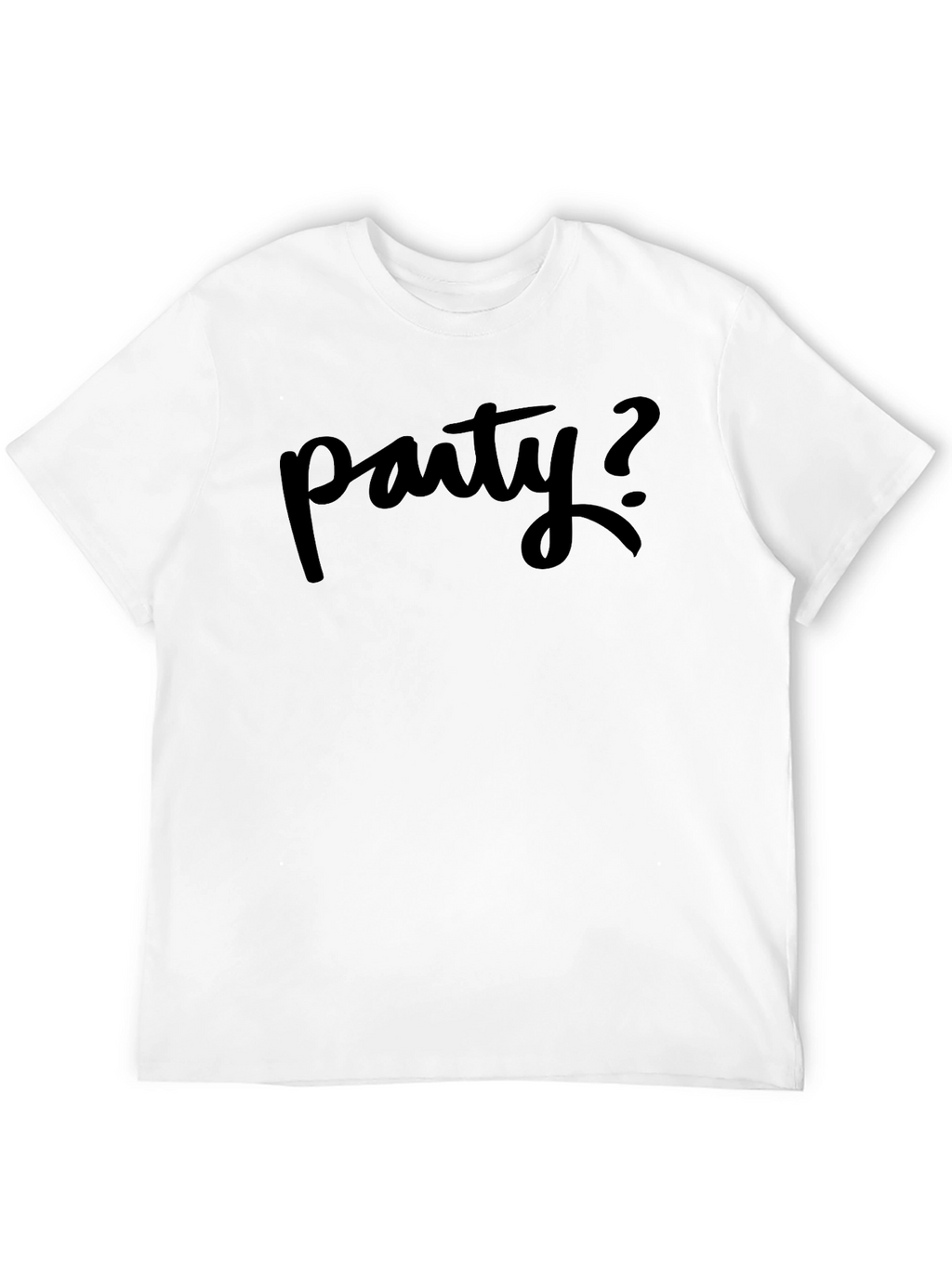 Party Question Mens Black T-Shirt