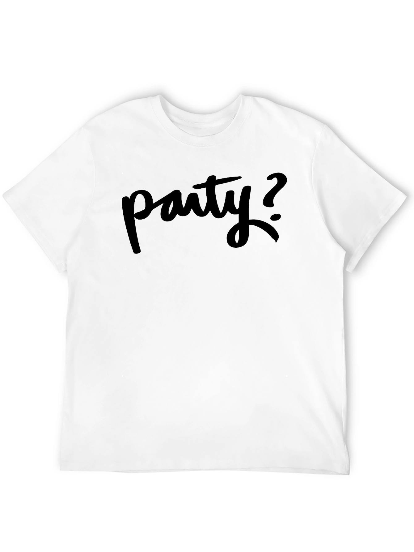 Party Question Mens Black T-Shirt