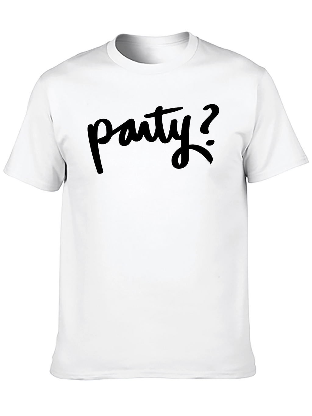 Party Question Mens Black T-Shirt