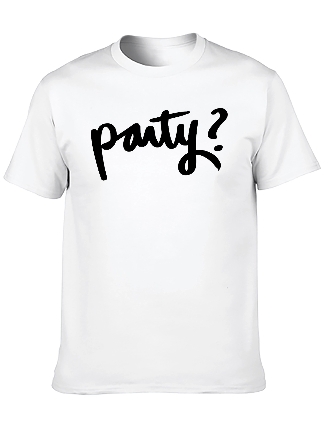 Party Question Mens Black T-Shirt
