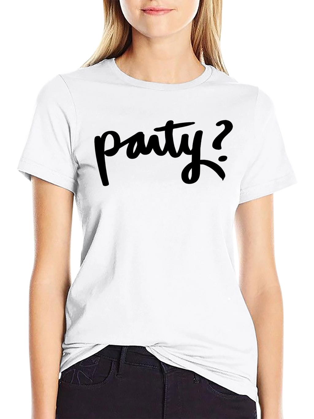 Party Question Mens Black T-Shirt