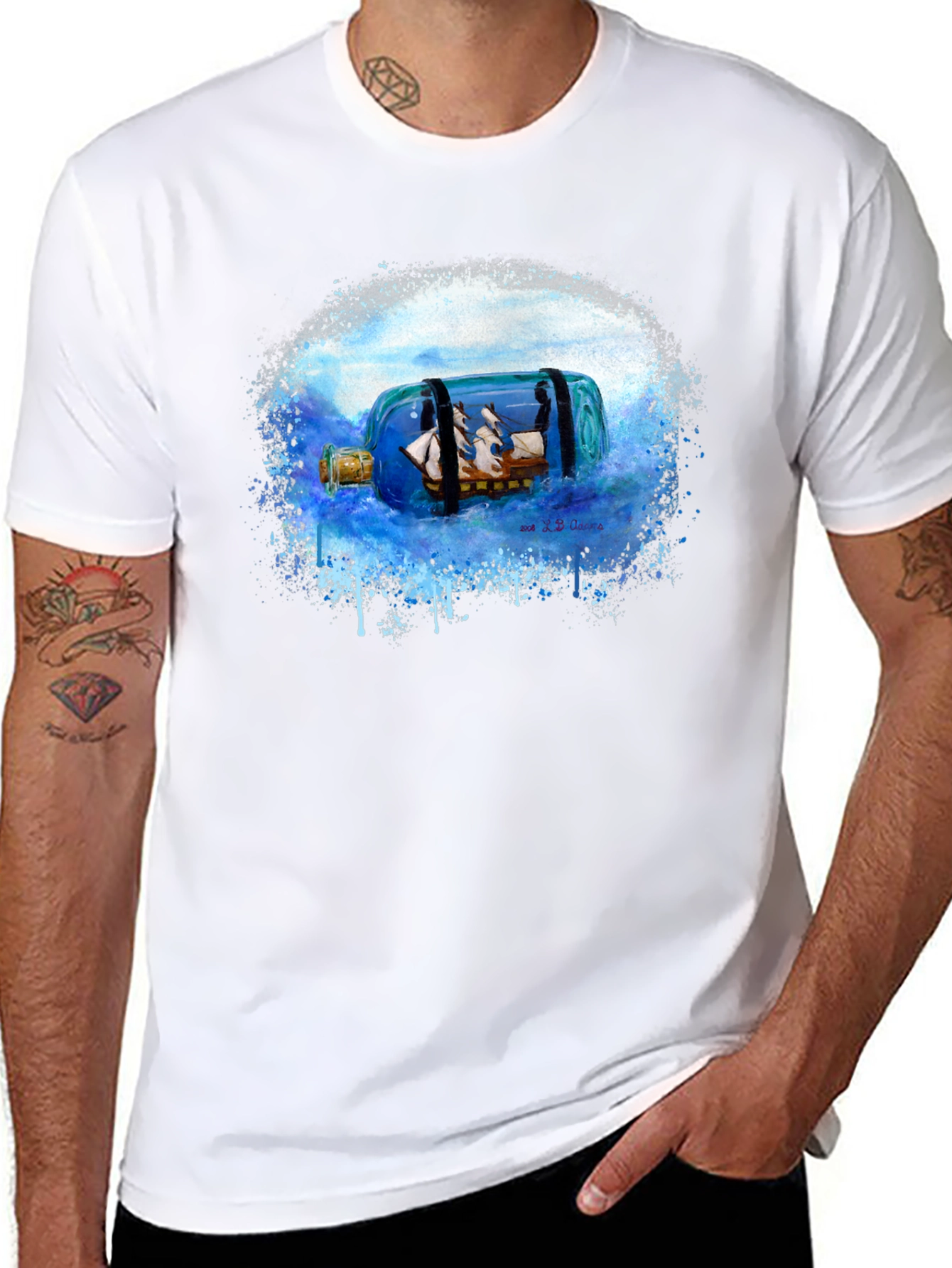 Nautical Ship in a Bottle T-Shirt