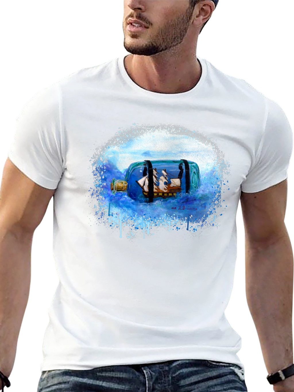 Nautical Ship in a Bottle T-Shirt