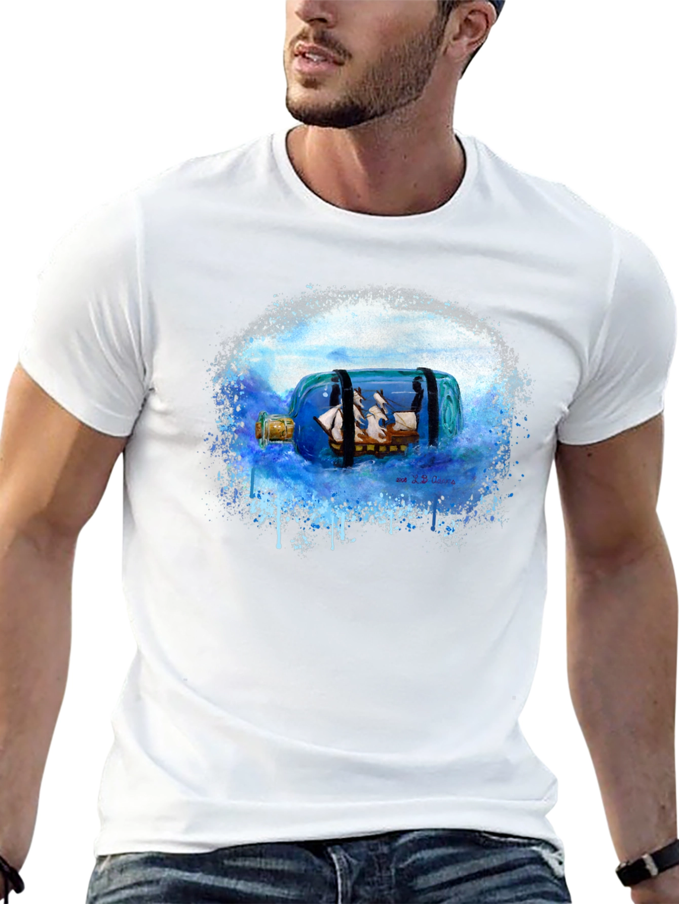 Nautical Ship in a Bottle T-Shirt