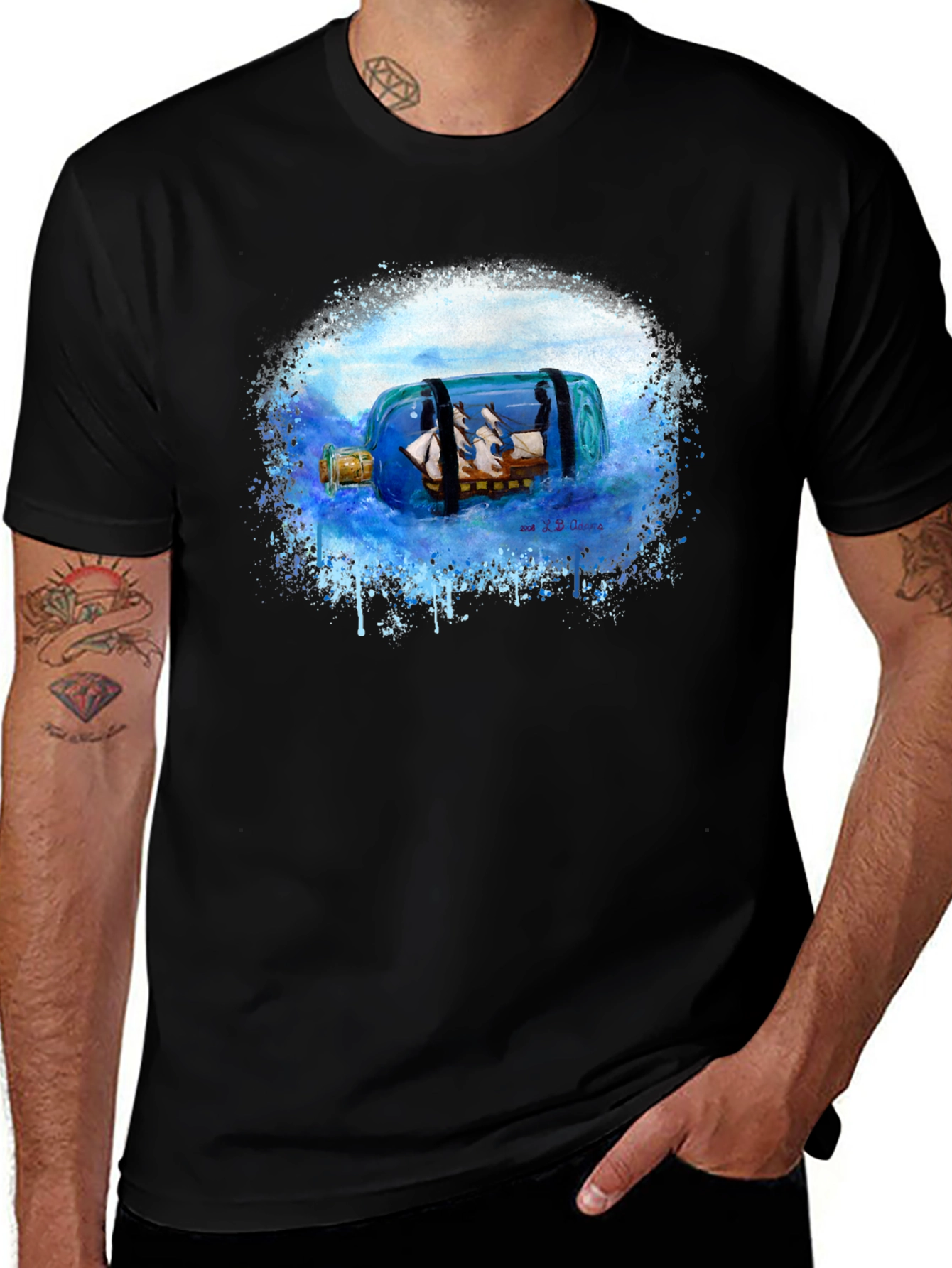 Nautical Ship in a Bottle T-Shirt