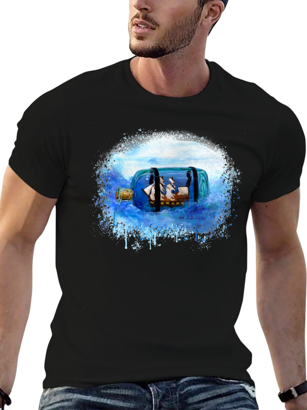 Nautical Ship in a Bottle T-Shirt