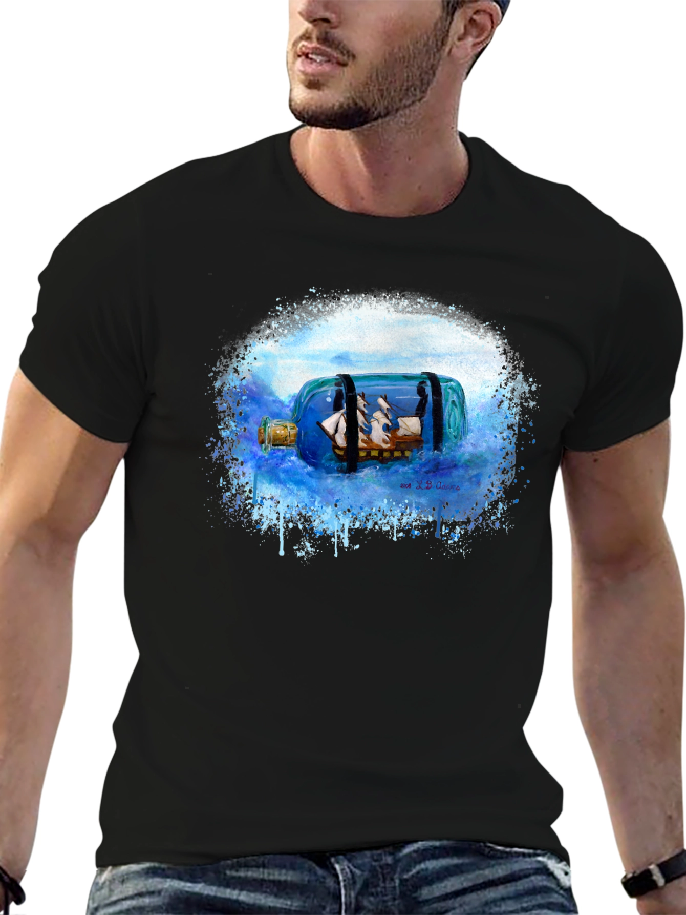 Nautical Ship in a Bottle T-Shirt