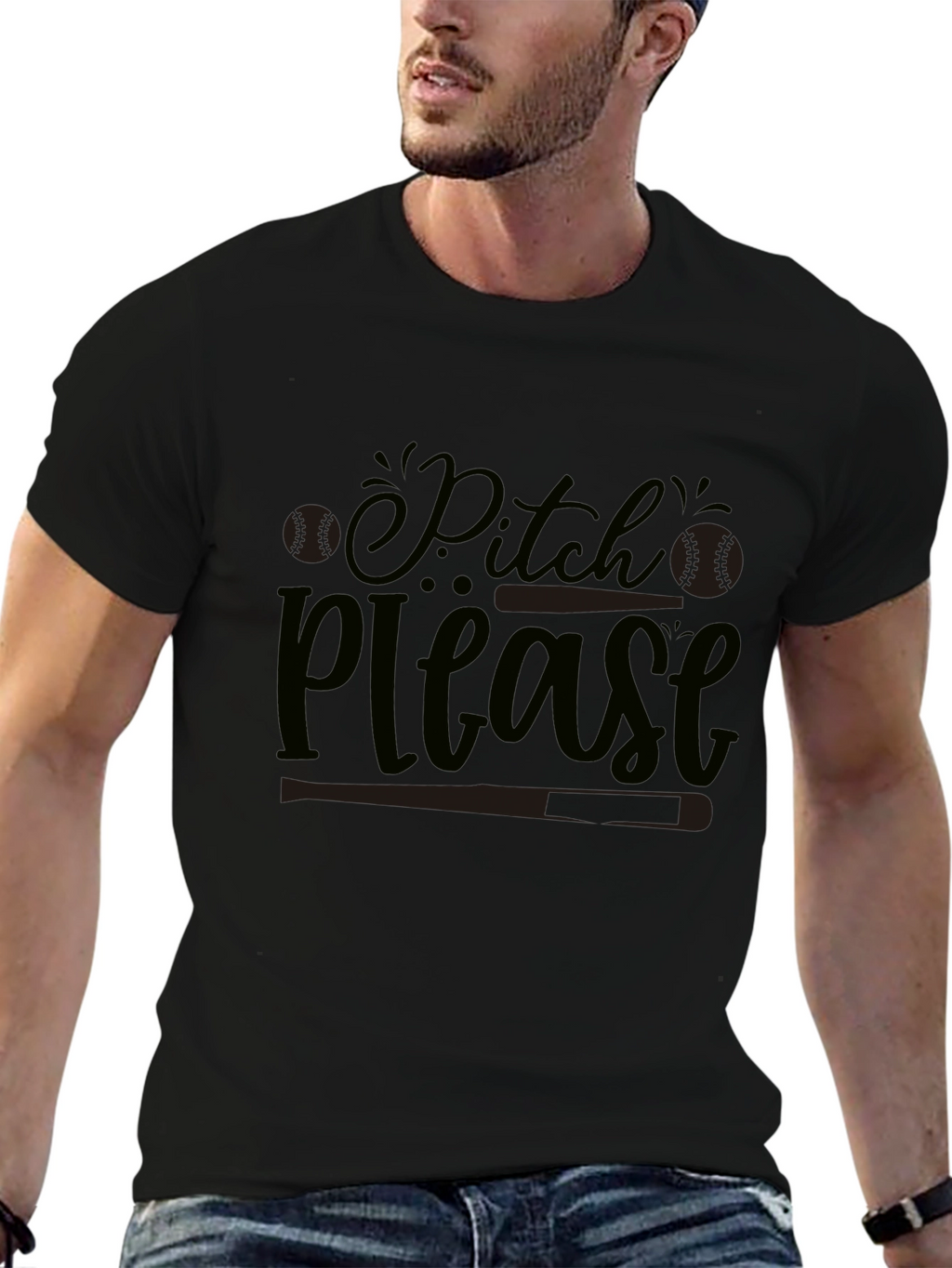Pitch Please Baseball Graphic Tee