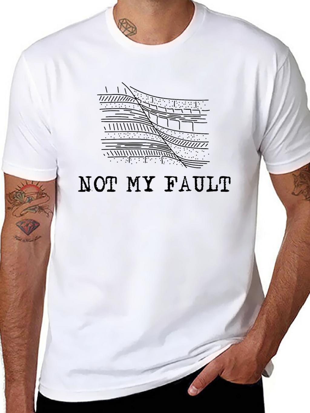 Not My Fault Geology Humor T-Shirt